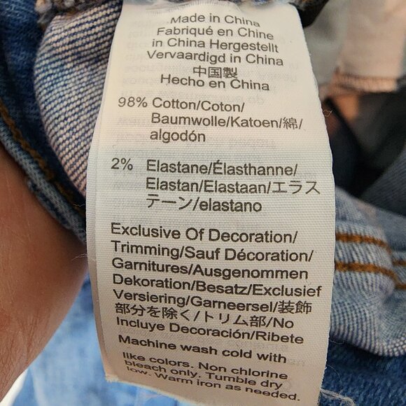 Madewell The High Rise Slim Crop Boyjean Distressed Denim Raw Hem Jeans sz 28 - Picture 10 of 11